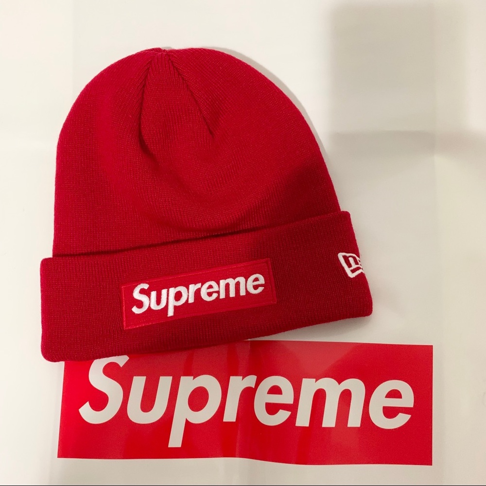 Supreme new era box logo beanie fw18